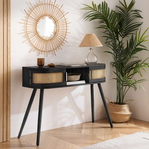 Rattan Black Console Table Birlea Sark Hall Table Dressing Table