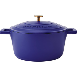 MasterClass 4L Cast Aluminium Casserole Dish with Lid, Electric Blue, 24cm