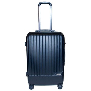 Calitek Black ABS Hard Shell 4 Wheel Trolley Suitcase 24
