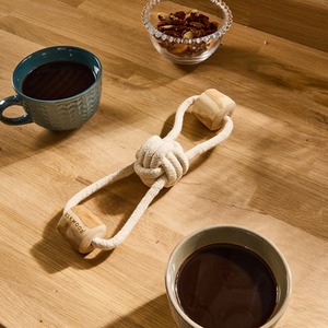 Elkwood Coffee Wood Knot Dumbell Toy