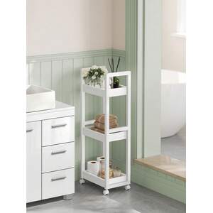 SONGMICS Slim Bathroom Trolley on Wheels