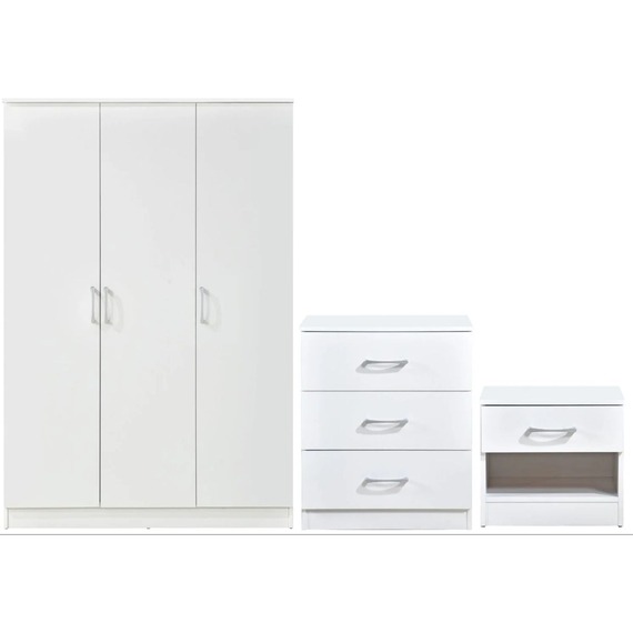 Highbury 3 Piece Bedroom Set with 3 Door Wardrobe
