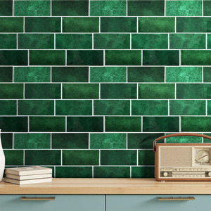 Set of 10 Self Adhesive 3D Tile Wallpaper Stickers (29.4cm x 21.4cm)