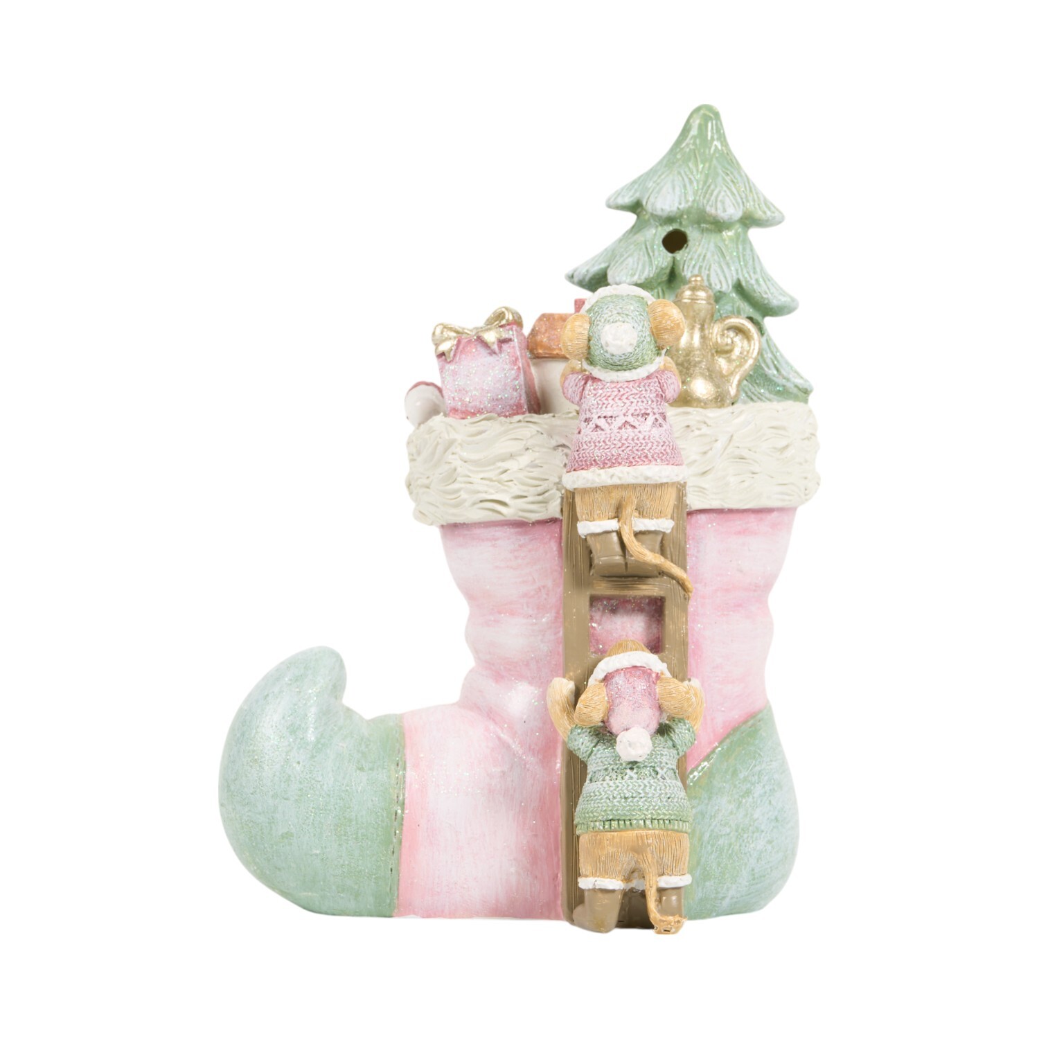 Mistletoe Cottage Cute Mouse Boot Ornament