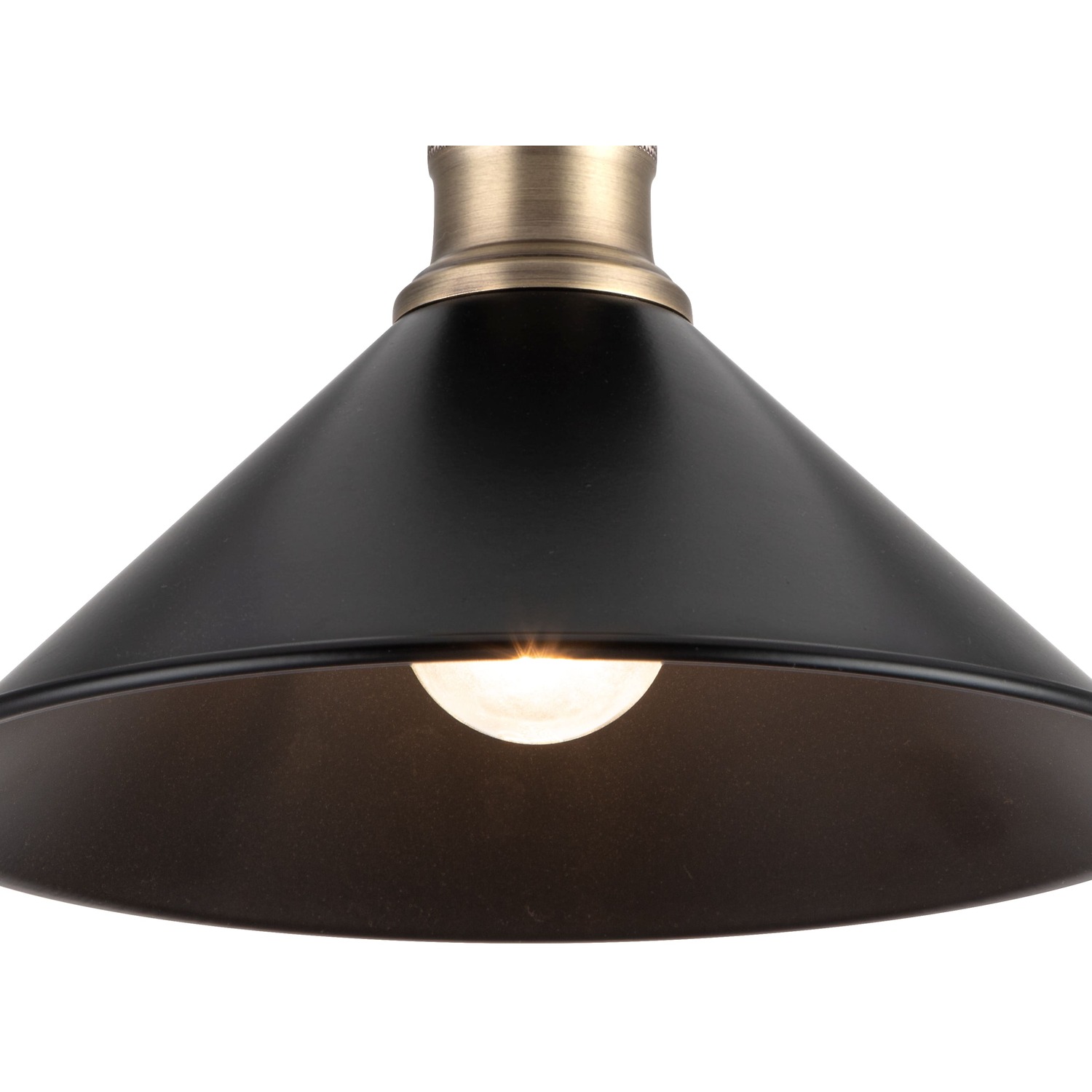 Cosylyte Bowley Industrial Ceiling Flush Light - Matt Black