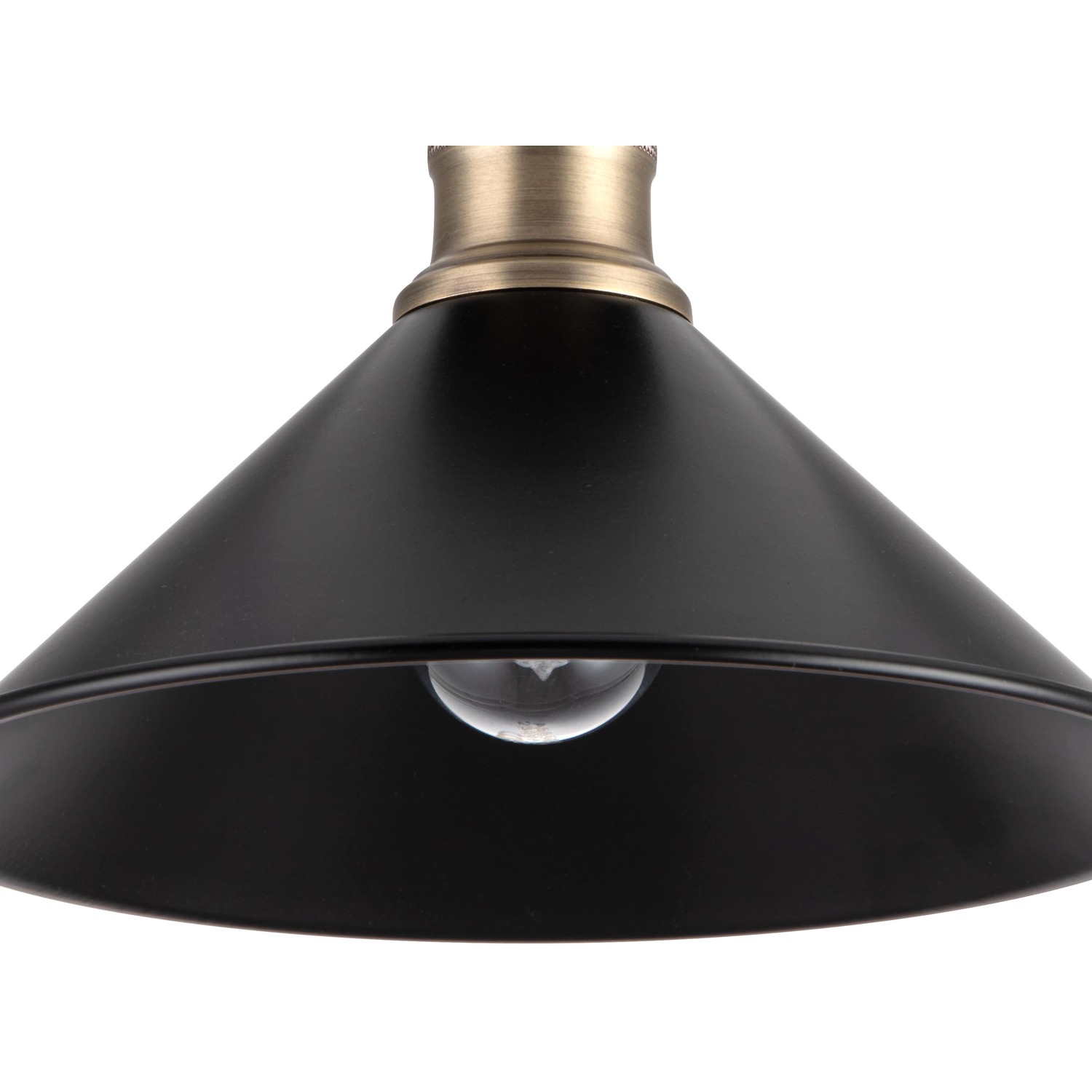 Cosylyte Bowley Industrial Ceiling Flush Light - Matt Black