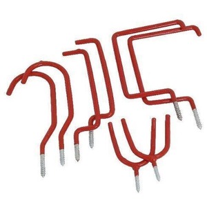 Screw In Metal Storage Hook Set