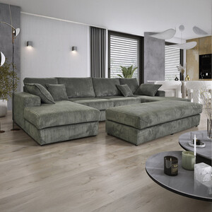 Daly Jumbo Cord Large Double Ended Chaise Sofa