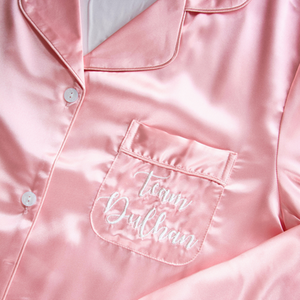 Team Dulhan Pyjamas Pink and White