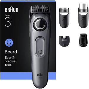 Braun Beard Trimmer Series 3, BT3560, 5 Styling Tools - Grey