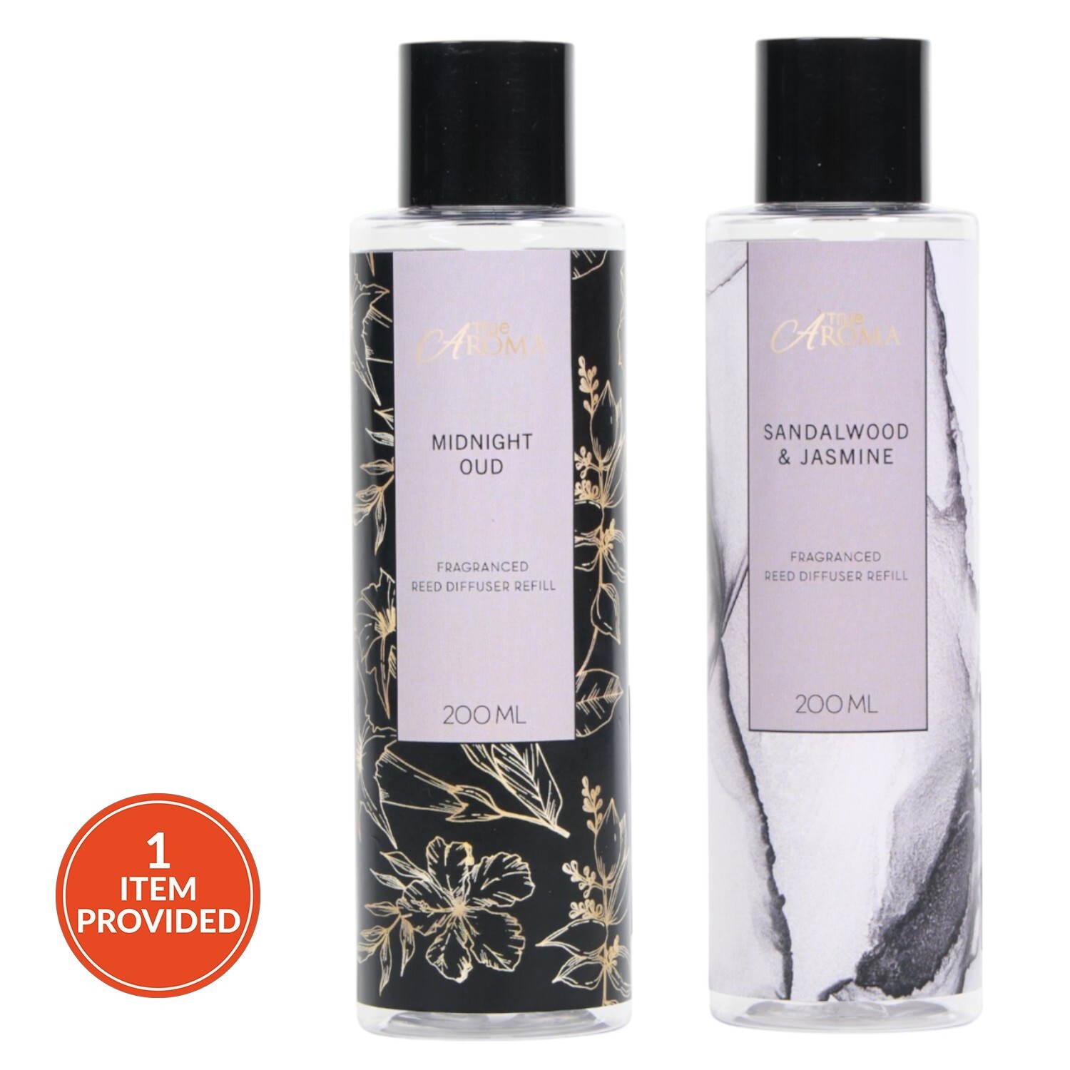Sandalwood and Jasmine or Midnight Oud Reed Diffuser Refill