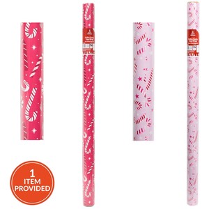 Festive Candy Cane Gift Wrap 4m