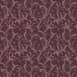 Antique Leaf Wallpaper in Plum