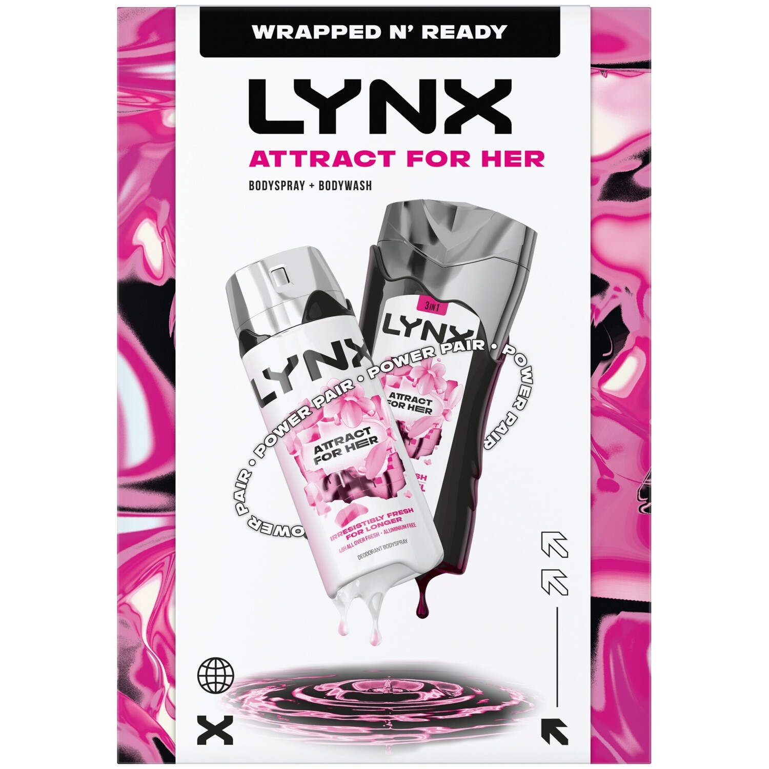Lynx (Buy 1) Attract For Her Duo Gift Set Women's Fragrance Spray & Shower Gel - Image 3