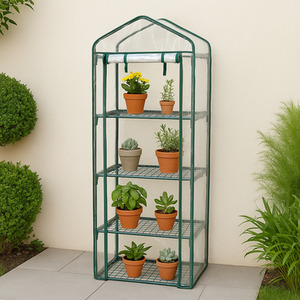 Mini Greenhouse 4 Tier with Plastic Cover