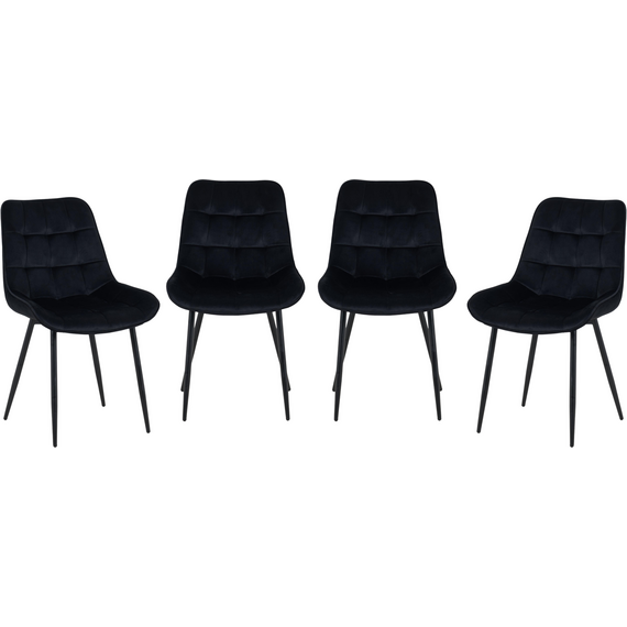 New York Dining Table and Erica Velvet Chairs Set
