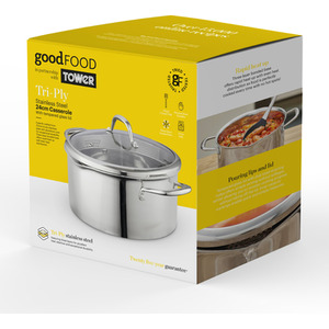 Tri-Ply 24cm Casserole