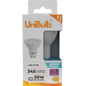 UniBulb LED GU10 345lm 6500K Dimmable Light Bulb