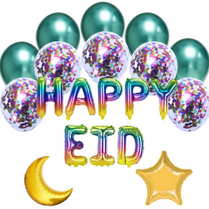 Balloon Bundle Happy Eid Rainbow