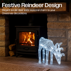 60x53x15cm Head Down Silver Deer 60w LED 5M Lead