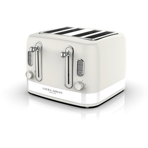 Laura Ashley 4 Slice Toaster Cotton White