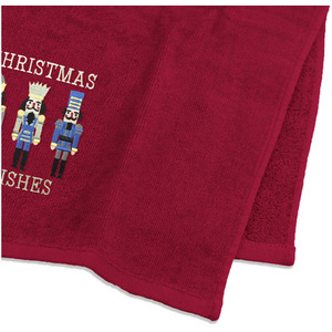 100 Percent Cotton 2 Pack Christmas Towels Nutcracker