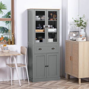 Kitchen Cupboard, Storage Cabinet with 5 Tier, Drawer, 835-602GY