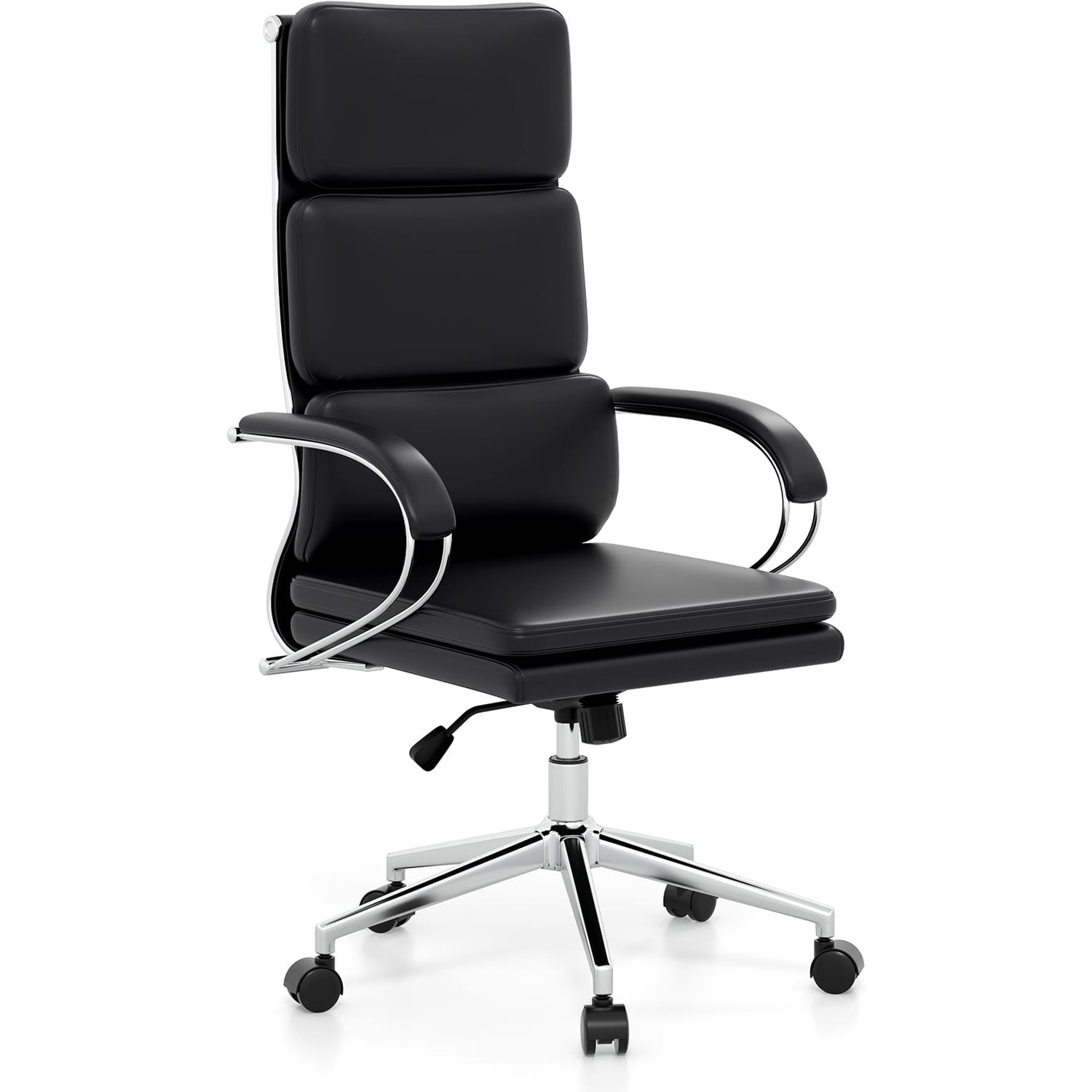 Ergonomic Leather Office Chair - Black