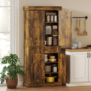 Tall Freestanding Kitchen Pantry Cupboard with Drawer