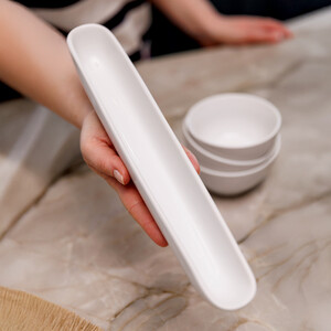Mikasa Chalk Porcelain Olive Dish