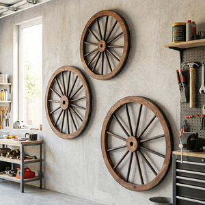 Set of 4 Decorative Wagon Wheels