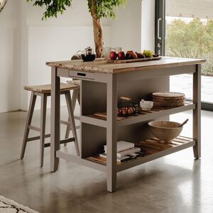 Florence Breakfast Bar with Shelves