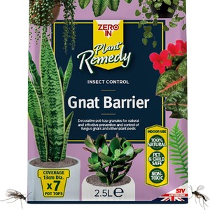 Zero In Gnat Barrier Granules Natural Houseplant Pest Control 2.5L