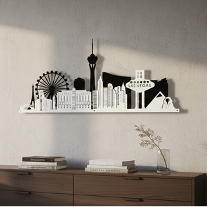 Las Vegas Skyline Metal Wall Art 2D