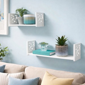 Wall Shelves 2pk U Shape Floating Shelf