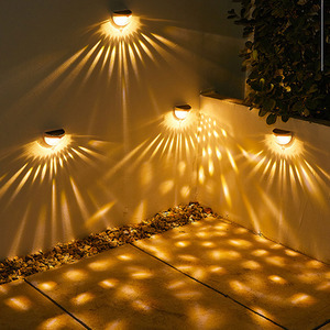 Solar Fence Lights Outdoor Waterproof LED Wall Lights for Garden Yard Patio