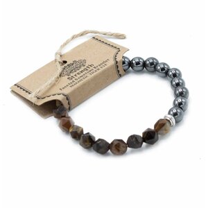 Faceted Tiger Eye Magnetic Gemstone Bracelet - Elegant  Sparkling Jewelry