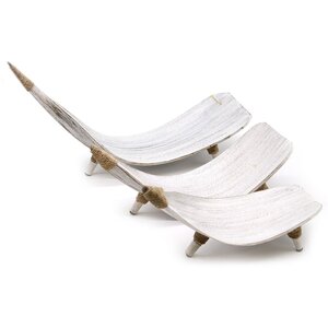 Handcrafted Whitewash Coconut Leaf Fruit Bowl Set Eco Friendly Coastal Decor