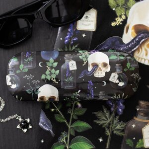 Venom Vines Gothic Glasses Case All Over Skull Serpent Print