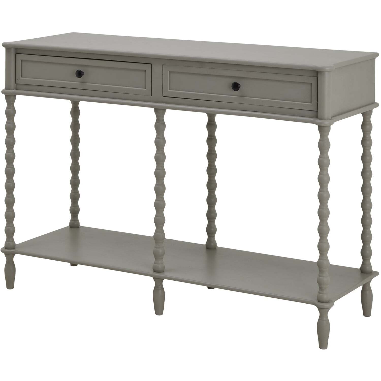 Thuy Grey Large 2-drawer Wood Console Table - Grey