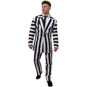 Black and White Suit Striped Costume