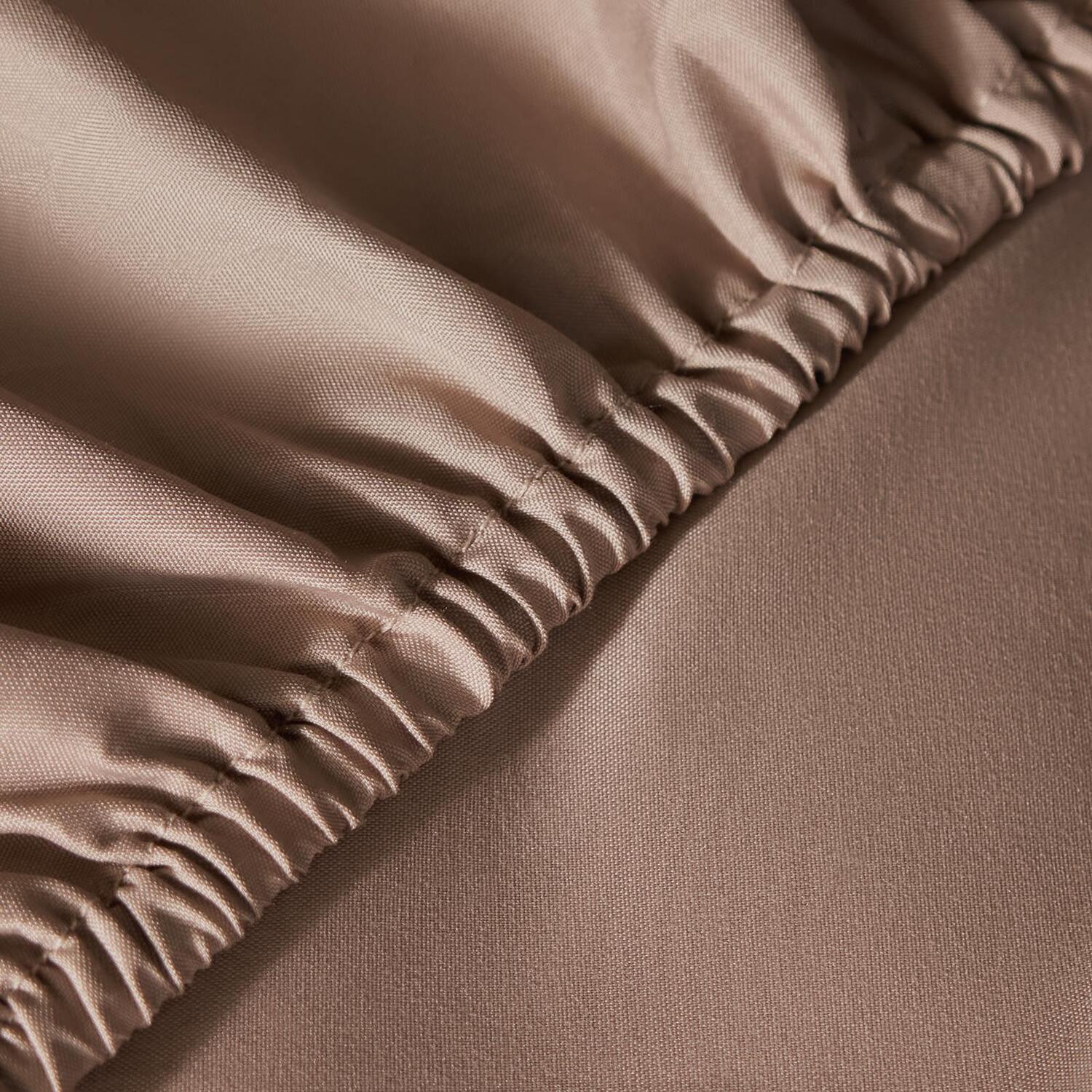 Ohs Plain Dyed Deep Fitted Sheet - Natural / Single