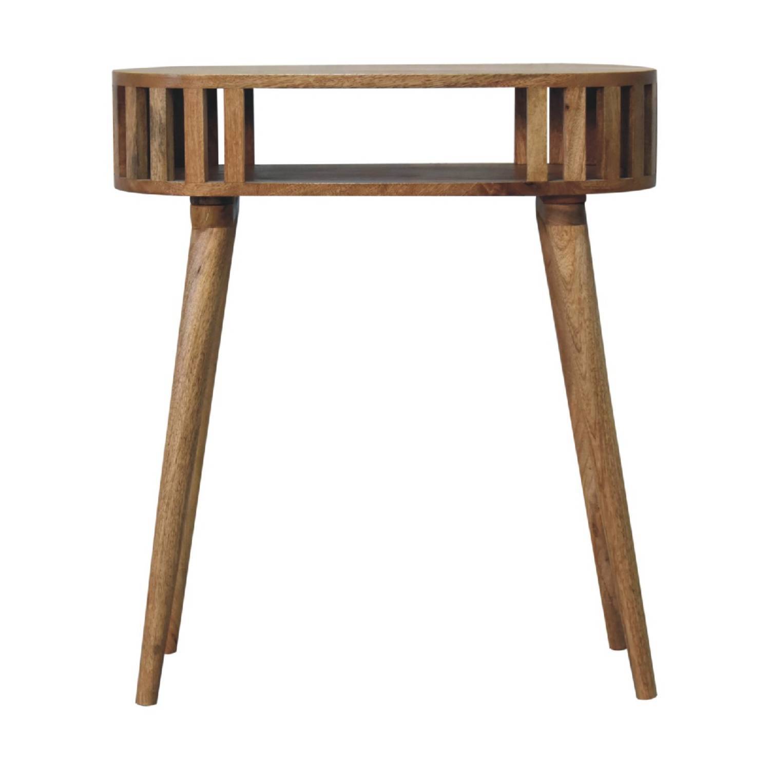 Artisan Furniture Solid Wood Ariella Console Table 1 Open Shelf Beige - Brown