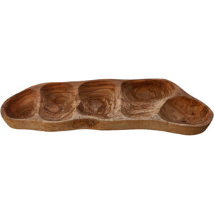 Kora 5 Section Olive Wood Antipasti Dish
