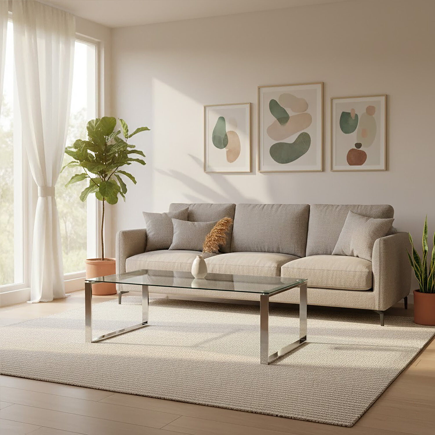 Allure Rectangular Coffee Table - Silver