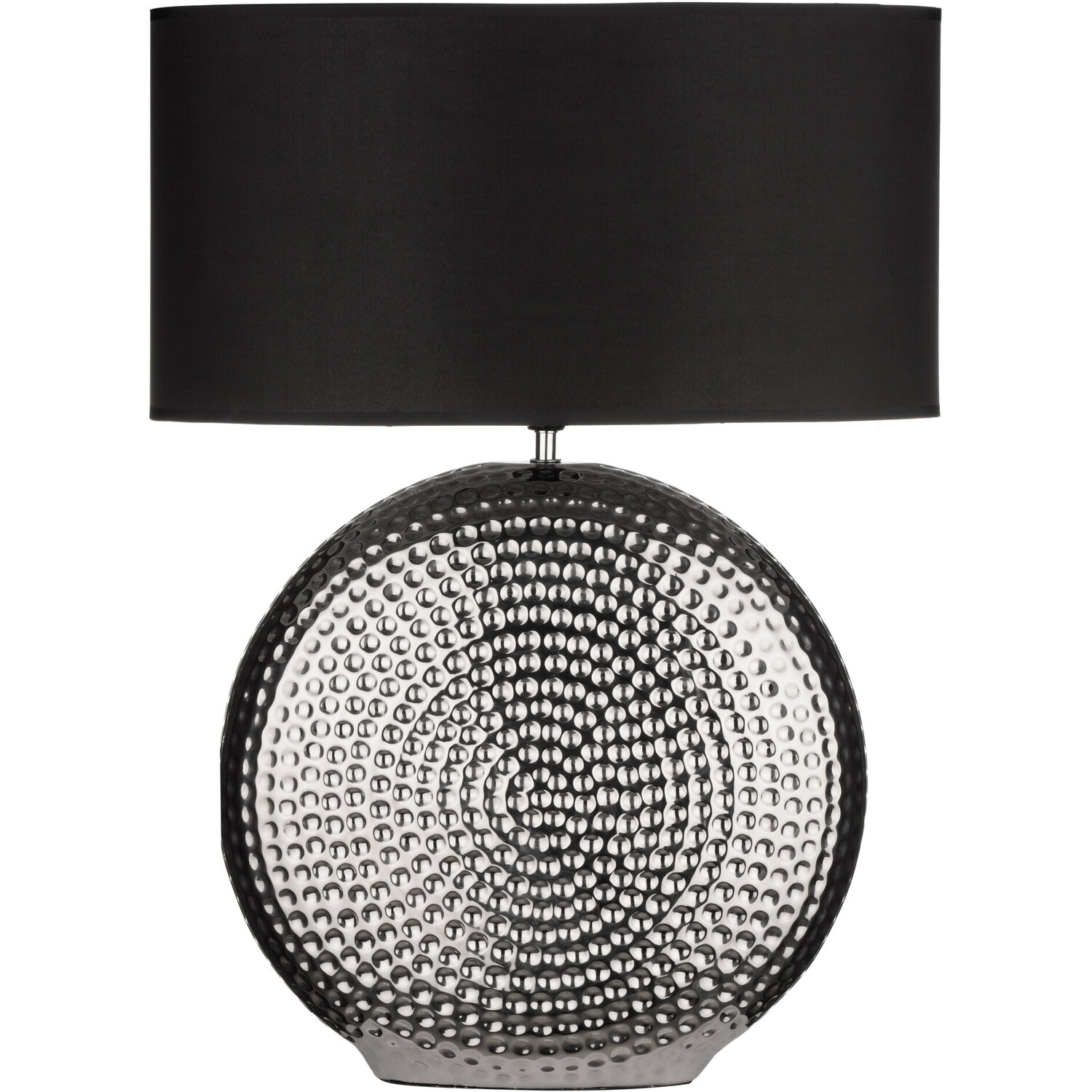 Image of Evette Small Hammered Chrome Finish Table&hellip;