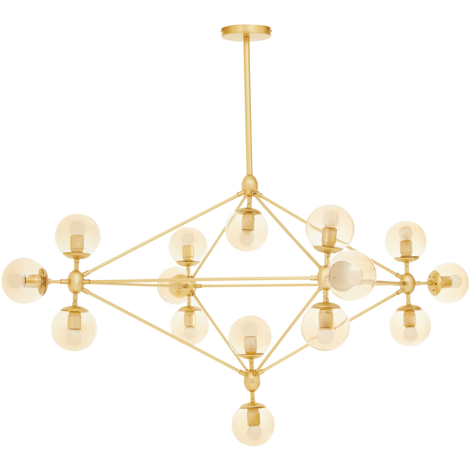 Abira Fifteen Arm Gold Finish Pendant Light - Gold