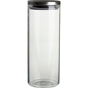 Freska Glass Storage Jar with Silver Lid 1600ml