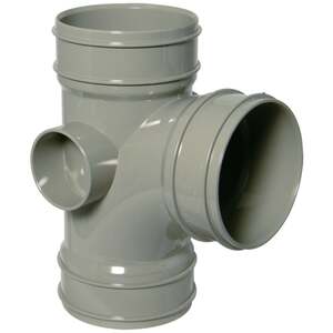 FloPlast Solvent Weld Soil 92.5 Degree Branch Grey - SS191