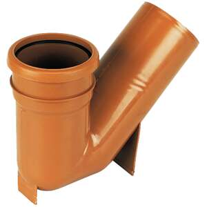 FloPlast Underground Drain 110mm Universal Gully Trap Socket/Spigot - D500 - Ideal for Wastewater Ma